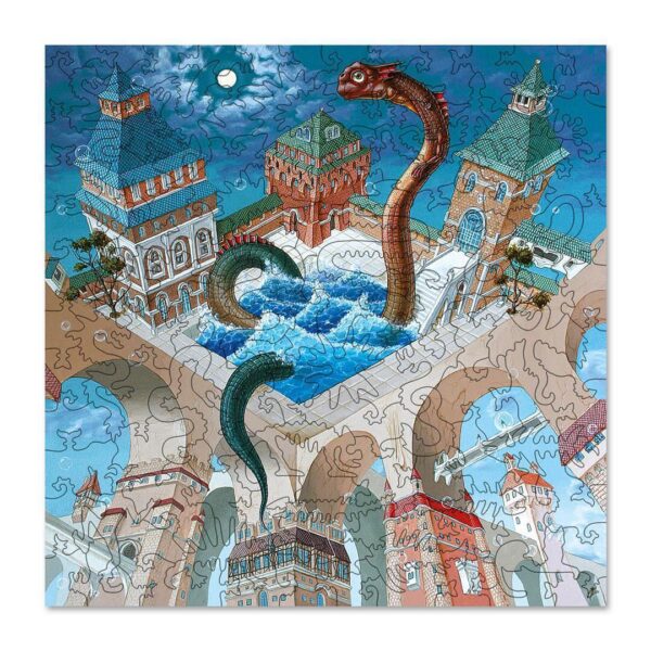Bathing of the colorful dragon