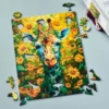 sunflower giraffe wooden puzzle
