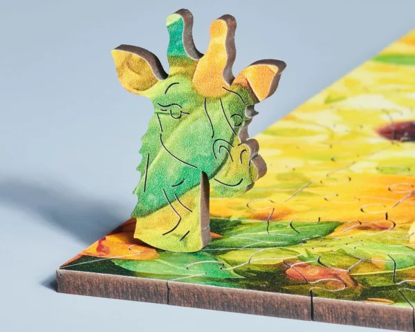 sunflower giraffe wooden puzzle
